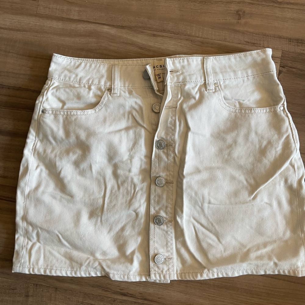Cream/white pacsun mini skirt